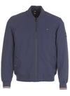 Tommy Hilfiger Loged Patch Bomber Jacket In Yale Navy
