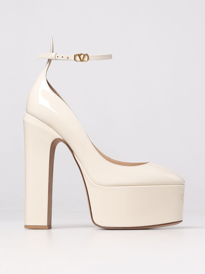 Valentino Garavani 155mm Tango Patent Leather Pumps In Yellow Cream