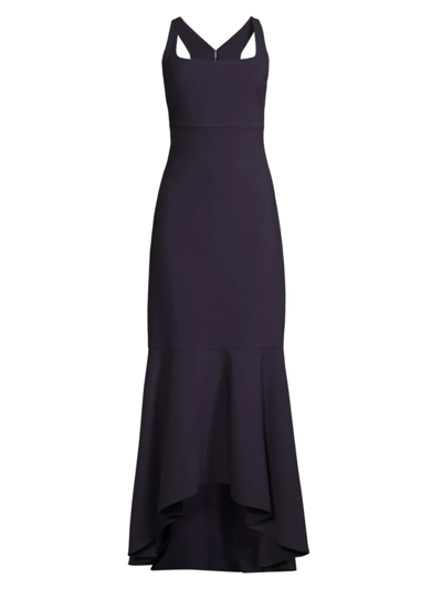 Likely Barnes Cross Back High-low Gown In Blue