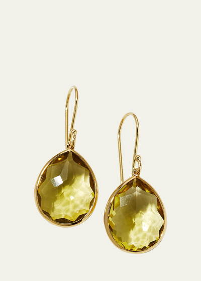 Ippolita Women's Rock Candy 18k Green Gold & Citrine Medium Teardrop Earrings In Yellow/gold