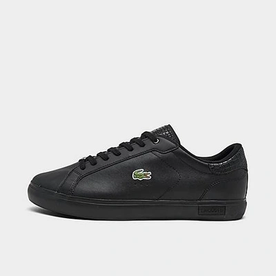Lacoste Men's Powercourt Burnished Leather Sneakers - 13 In Black