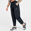 Nike Women's  Sportswear Swoosh High-waisted Woven Pants In Black/black/white/white