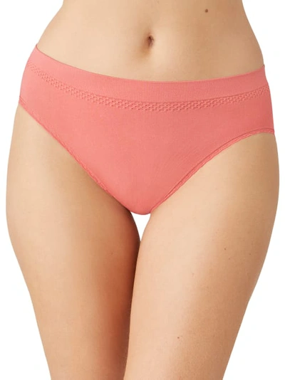 Wacoal B.smooth Lace Seamless High-cut Briefs In Faded Rose