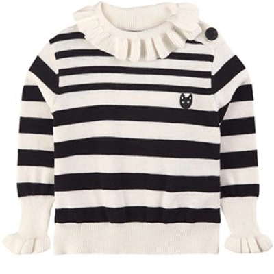 Sonia Rykiel Kids' Mae Striped Knitted Sweater Cream