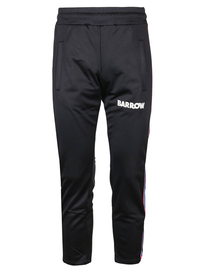 Barrow Rainbow-stripe Straight-leg Trousers In Black