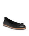 Anne Klein Women's Eve Flats In Black Leather