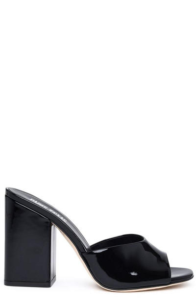 Paris Texas Black Shiny Leather Anja Sandals