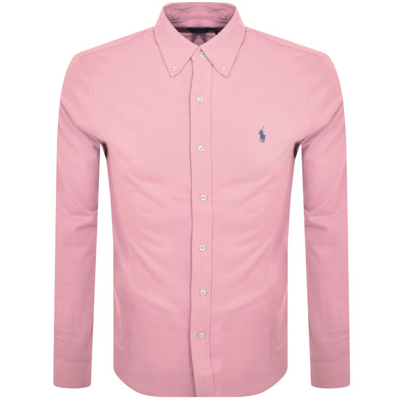 Ralph Lauren Featherweight Mesh Shirt In Pink