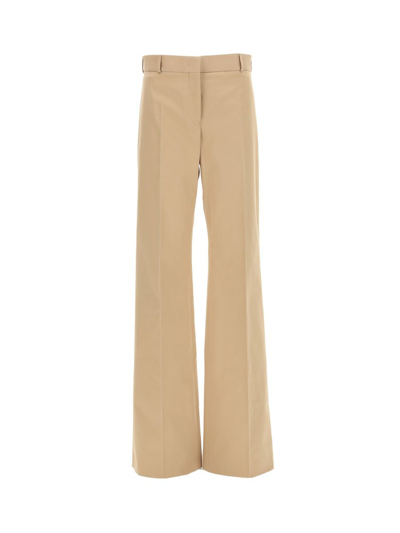 Ferragamo High-waisted Straight-leg Trousers In Nude