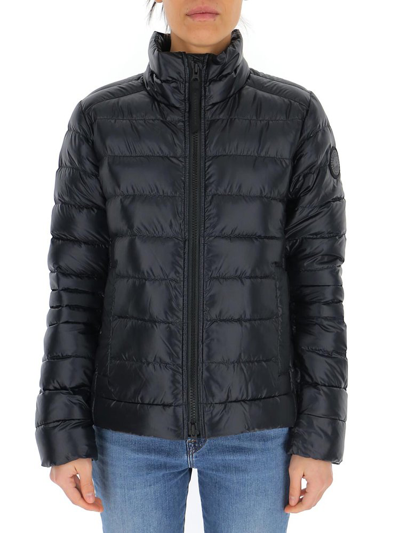 Canada Goose Padded Quilted Zipped Jacket In Black