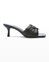 Ash Kim Slide Sandals In Black