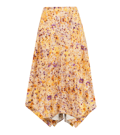 Altuzarra Sousanna Printed Handkerchief Midi Skirt In Jarcaranda Bundle