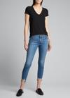 Majestic V-neck Short-sleeve Tee In Noir