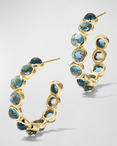 Ippolita Women's Lollipop 18k Green Gold & London-blue-topaz Small Hoop Earrings