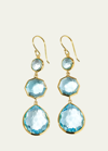 Ippolita Women's Small Crazy 8's 18k Green Gold & Blue Topaz Drop Earrings In Blue/gold
