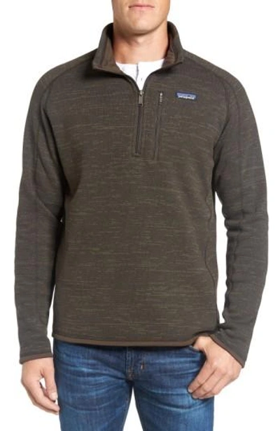 Patagonia 'better Sweater' Quarter Zip Pullover In Dark Walnut