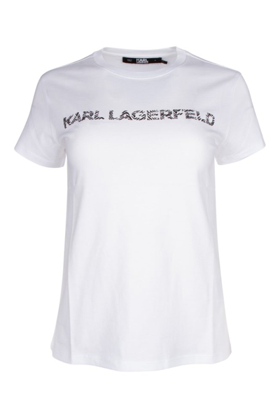 Karl Lagerfeld Logo-printed T-shirt In White