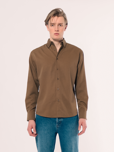 Amendi Jon Button-up Shirt In Brown