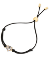 Kate Spade Gold-tone Birthday Gemstone Heart Slider Bracelet In Clear/gold