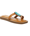 Franco Sarto Capri-thong Slip-on Sandals Women's Shoes In Cuoio Leather