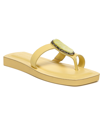 Franco Sarto Capri-thong Slip-on Sandals Women's Shoes In Canary Leather