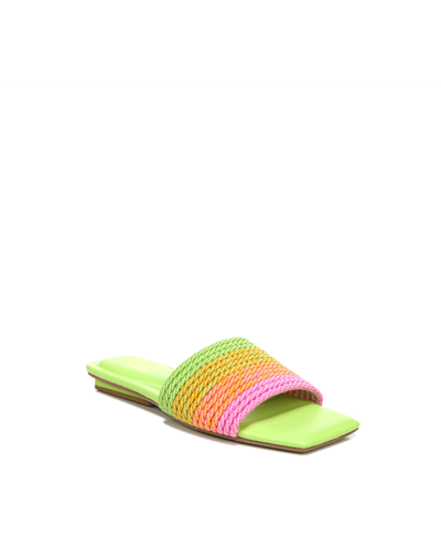 Franco Sarto Caven 2 Slide Sandals Women's Shoes In Rainbow Twisted Faux Leather