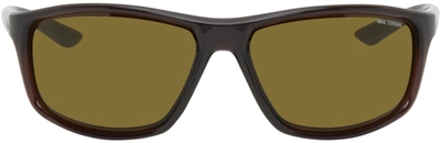 Nike Brown Adrenaline Sunglasses In 264 Basalt Brown