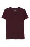 Atm Anthony Thomas Melillo Slub Jersey Crewneck T-shirt In Merlot