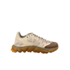 Moncler Silencio Leather Trainers In Beige,brown