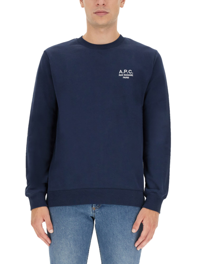 A.p.c. Rider Sweatshirt In Blue