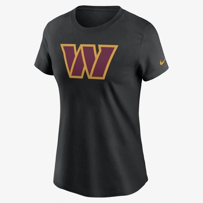 Nike Women's Logo Essential (nfl Washington Commanders) T-shirt In Black