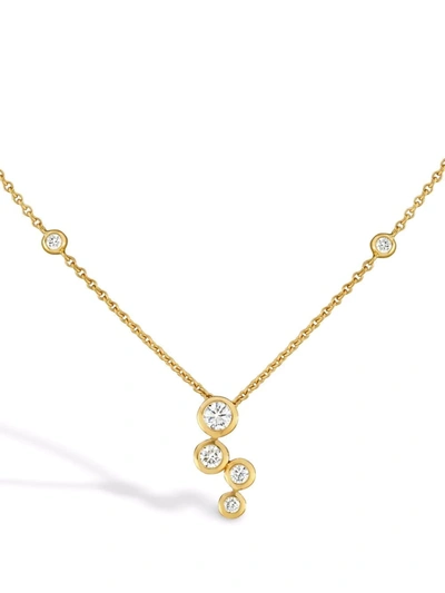 Pragnell 18kt Rose Gold Bubbles Diamond Drop Pendant Necklace In Pink