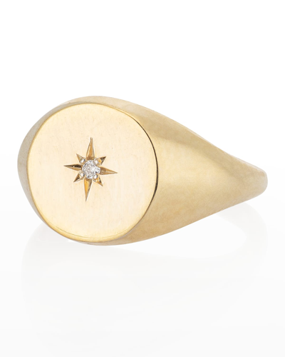 Sarah Chloe Alana 14k Gold Pinky Signet Ring