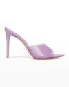 Black Suede Studio Bss X Caroline Bella Mules In Lavender Leather/