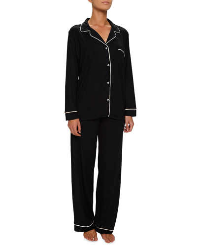 Eberjey Gisele Long Pajama Set In Black/sopi