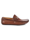 Saks Fifth Avenue Men's Pebbled Leather Bit Driving Loafers In Brown