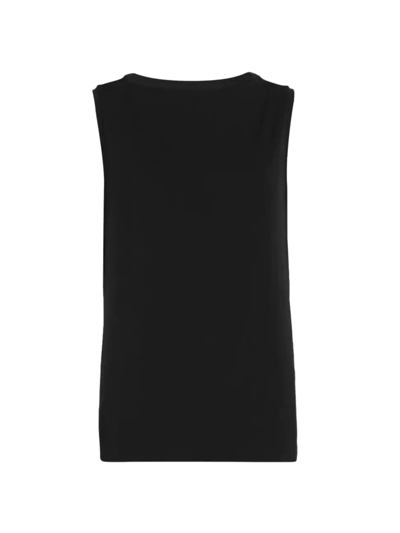 Majestic Soft-touch Boatneck Tank Top In Black