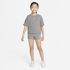 Jordan Little Kids' T-shirt And Shorts Set In Carbon Heather