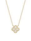Saks Fifth Avenue Women's 14k Yellow Gold & 0.41 Tcw Diamond Four-leaf Clover Pendant Necklace