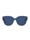 Dior Wil 54mm Cat Eye Sunglasses In Shiny Blue / Blue