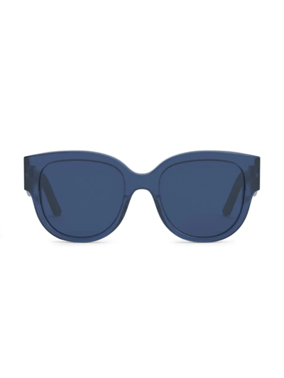 Dior Wil 54mm Cat Eye Sunglasses In Blue