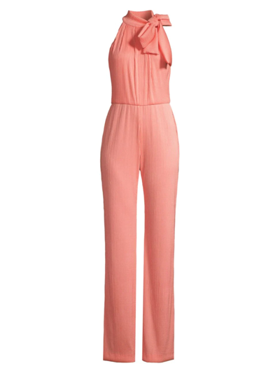 Black Halo Audrey Sleeveless Jumpsuit In Coral Glow