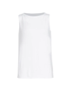 Majestic Soft-touch Boatneck Tank Top In Blanc