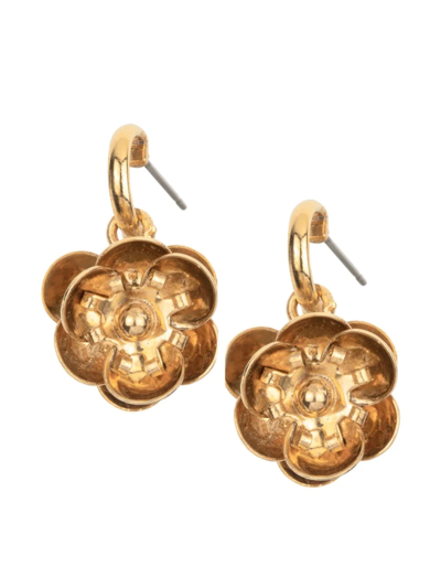 Jennifer Behr Winnie 18k Goldplated Flower Drop Earrings