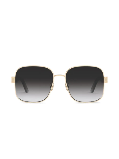 Dior Signature 60mm Square Sunglasses In Shiny Gold Gradient