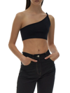 Helmut Lang Asymmetric Twist One Shoulder Bralette In Black