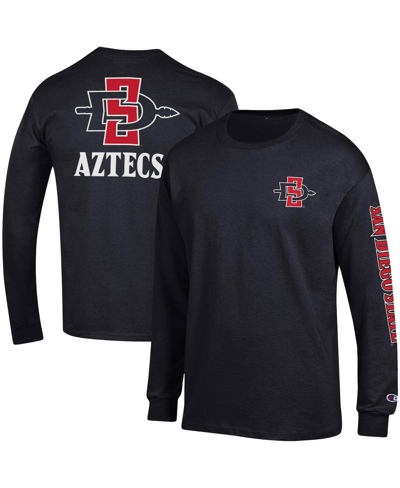 Champion Men's  Black San Diego State Aztecs Team Stack Long Sleeve T-shirt