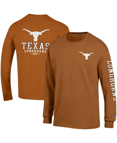 Champion Men's  Texas Orange Texas Longhorns Team Stack Long Sleeve T-shirt
