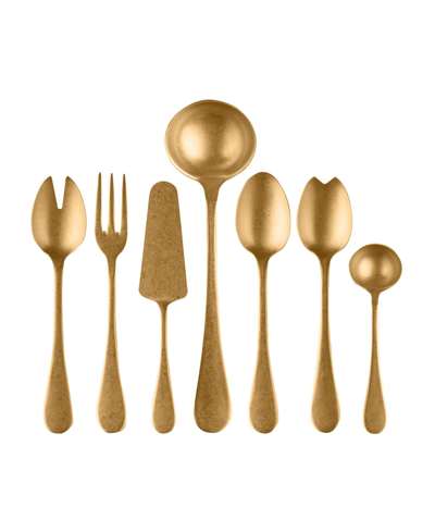Mepra Vintage-like Oro Full Serving Set, 7 Piece In Gold-tone