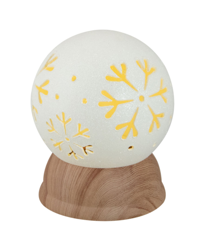 Northlight 6.5" Globe With Snowflakes In White